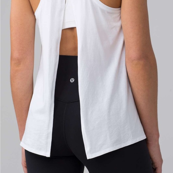 lululemon all tied up tank white size 8 - Picture 4 of 5